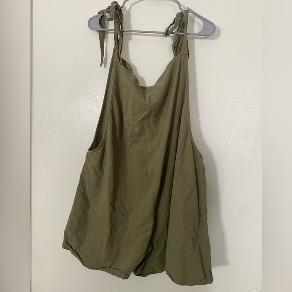 SHEIN 3XL Green Tie Romper with Pockets - Picture 4 of 5